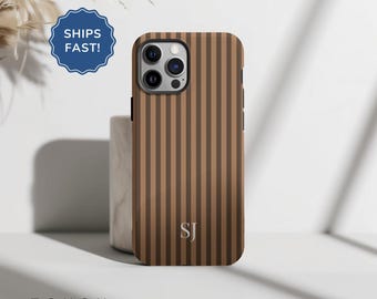 Striped Custom Phone Case iPhone 17 Pro Case MagSafe iPhone Case iPhone 17 Case Initial Phone Case iPhone 17 Pro Max Case iPhone 17e Case