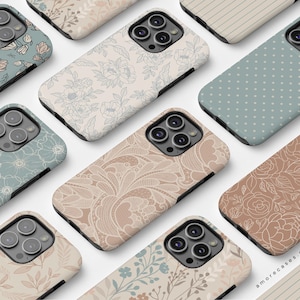 Vintage Boho Phone Case iPhone 16 Case Botanical Phone Case Floral Aesthetic iPhone 15 Pro Case iPhone 15 Pro Max Case MagSafe iPhone 14 Pro