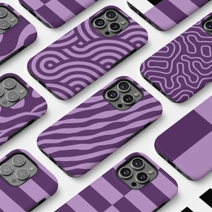 Purple Aesthetic Phone Case iPhone 15 Case Pattern Phone Case iPhone 15 Pro Case iPhone 15 Pro Max Case MagSafe iPhone 15 Plus MagSafe Case