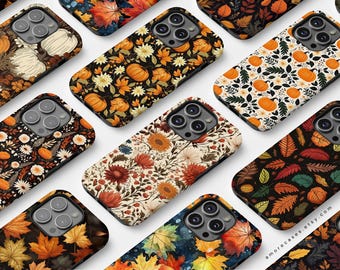 Autumn Fall Phone Case iPhone 17 Pro Case MagSafe Autumn Phone Case Pumpkin iPhone 17 Pro Max Case MagSafe Phone Case Fall Floral Phone Case