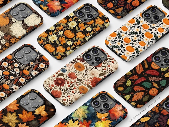 Autumn Fall Phone Case iPhone 18 Pro Case MagSafe Autumn Phone Case Pumpkin iPhone 18 Pro Max Case MagSafe Phone Case Fall Floral Phone Case