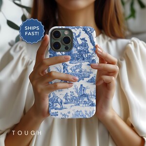 Toile de Jouy Phone Case iPhone 16 Case MagSafe Phone Case iPhone 16 Pro Case Vintage Phone Case MagSafe Case iPhone 15 Pro Max Case MagSafe