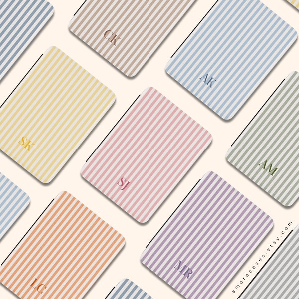 Kindle Paperwhite Case 12th Gen Striped Personalized Kindle Case Kindle Accessories Kindle Colorsoft Case Kindle 2024 Case Ereader Book Gift