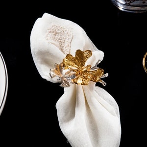 Elegantes Schmetterling Serviettenring Set - 6 Teilig - Hochzeitsgeschenk