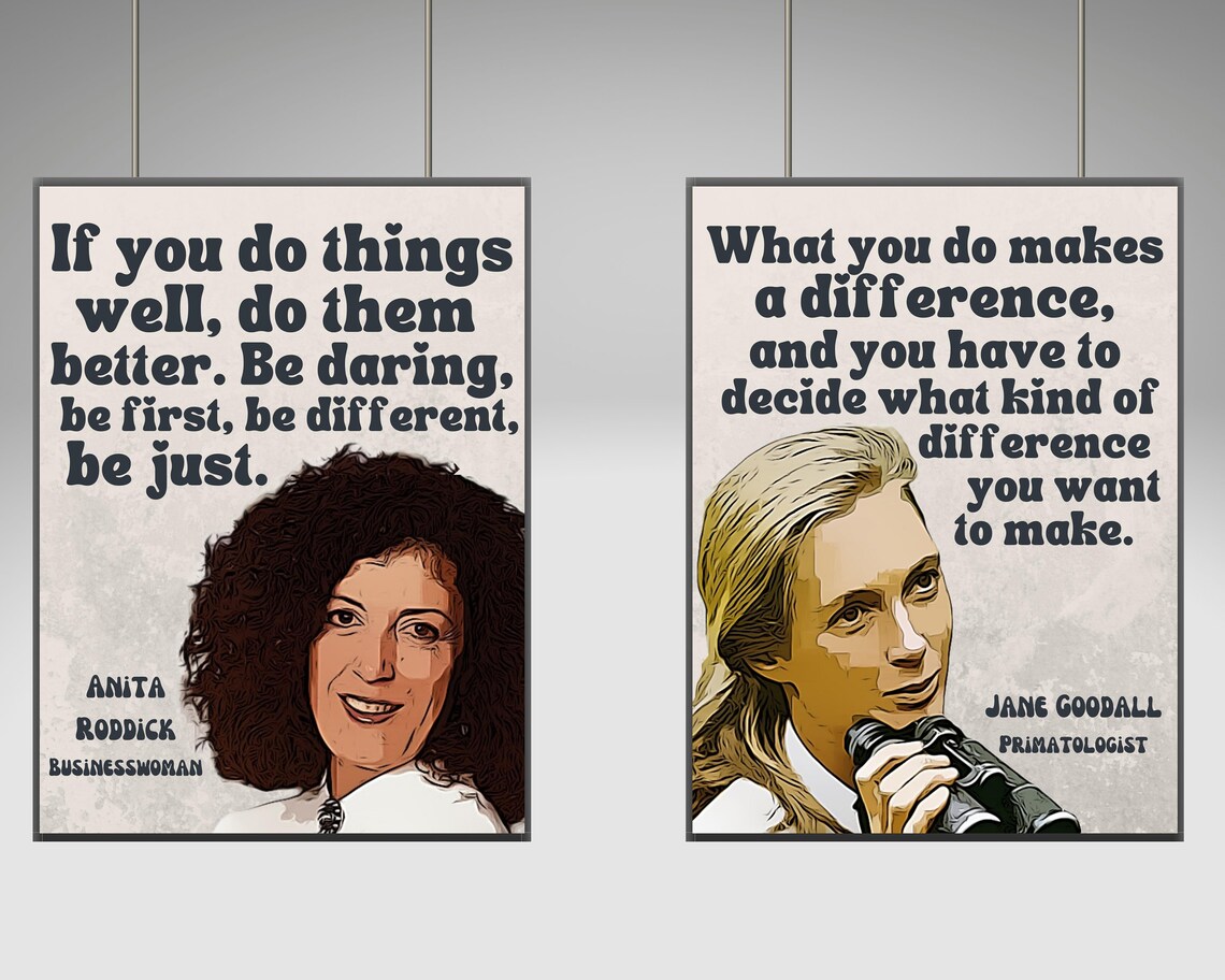 Retro Women in History set of 8 Printable Posters - Etsy