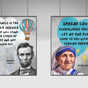 Kindness Matters (set of 8) Printable Posters, Inspirational Quotes ...