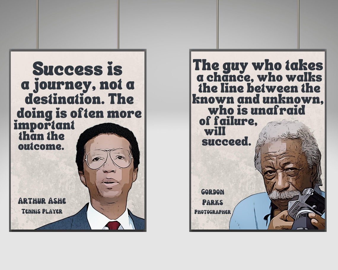 Retro Black Men in History set of 8 Printable Posters Black - Etsy