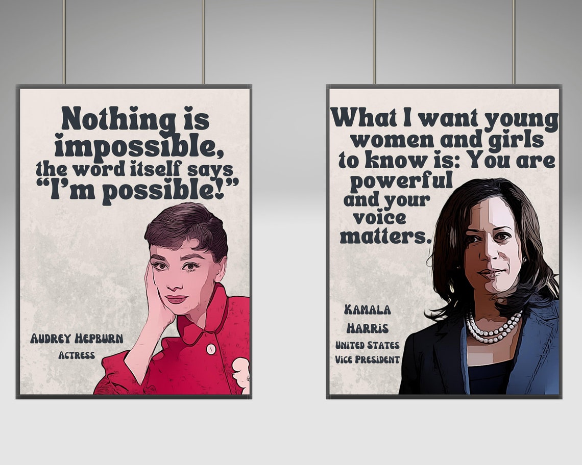 Retro Women in History set of 8 Printable Posters - Etsy