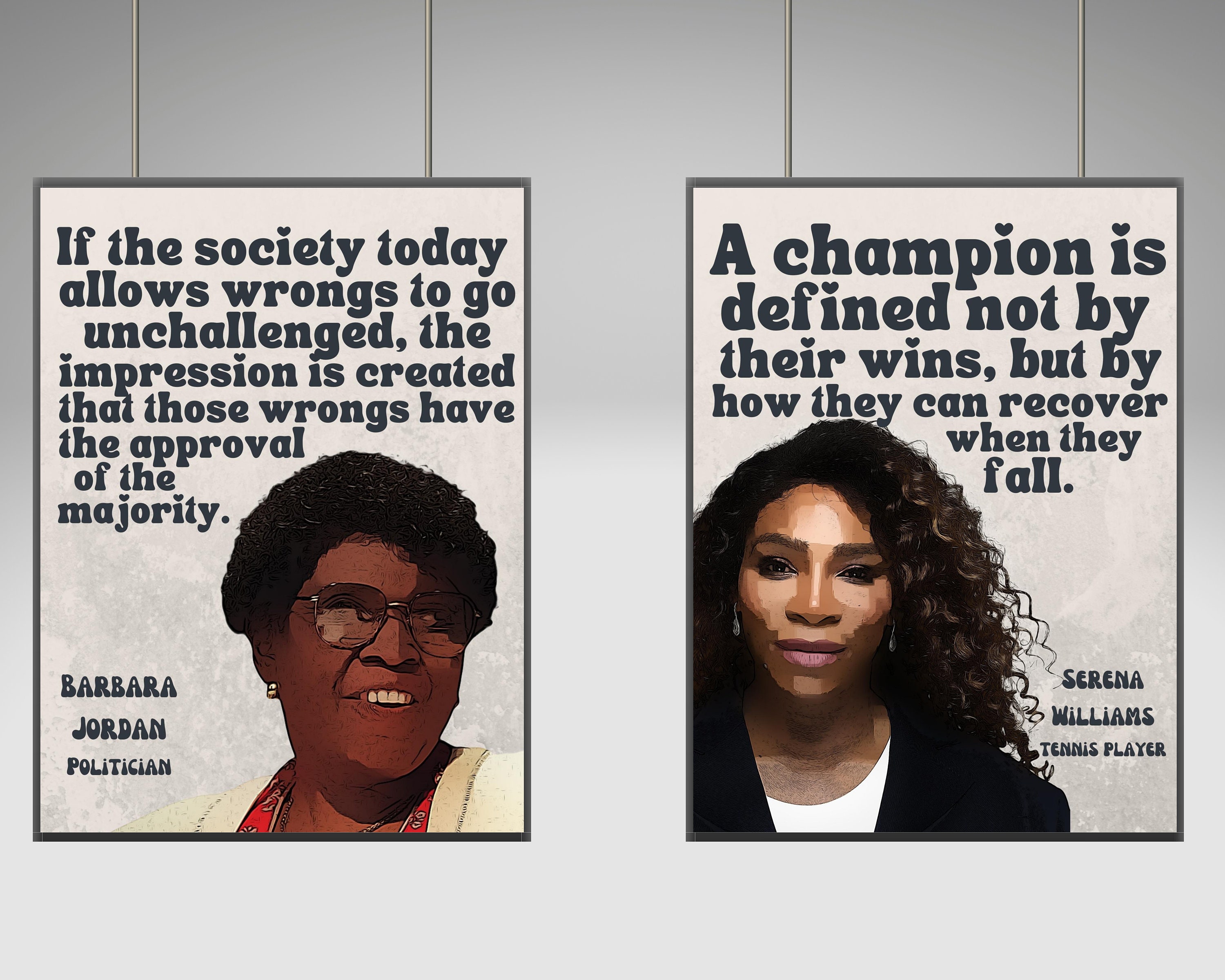 Retro Iconic Black Women in History (set of 8) Printable Posters, Black ...