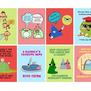Math Puns Posters (set of 8) Printables VOL3, Math Classroom Decor ...