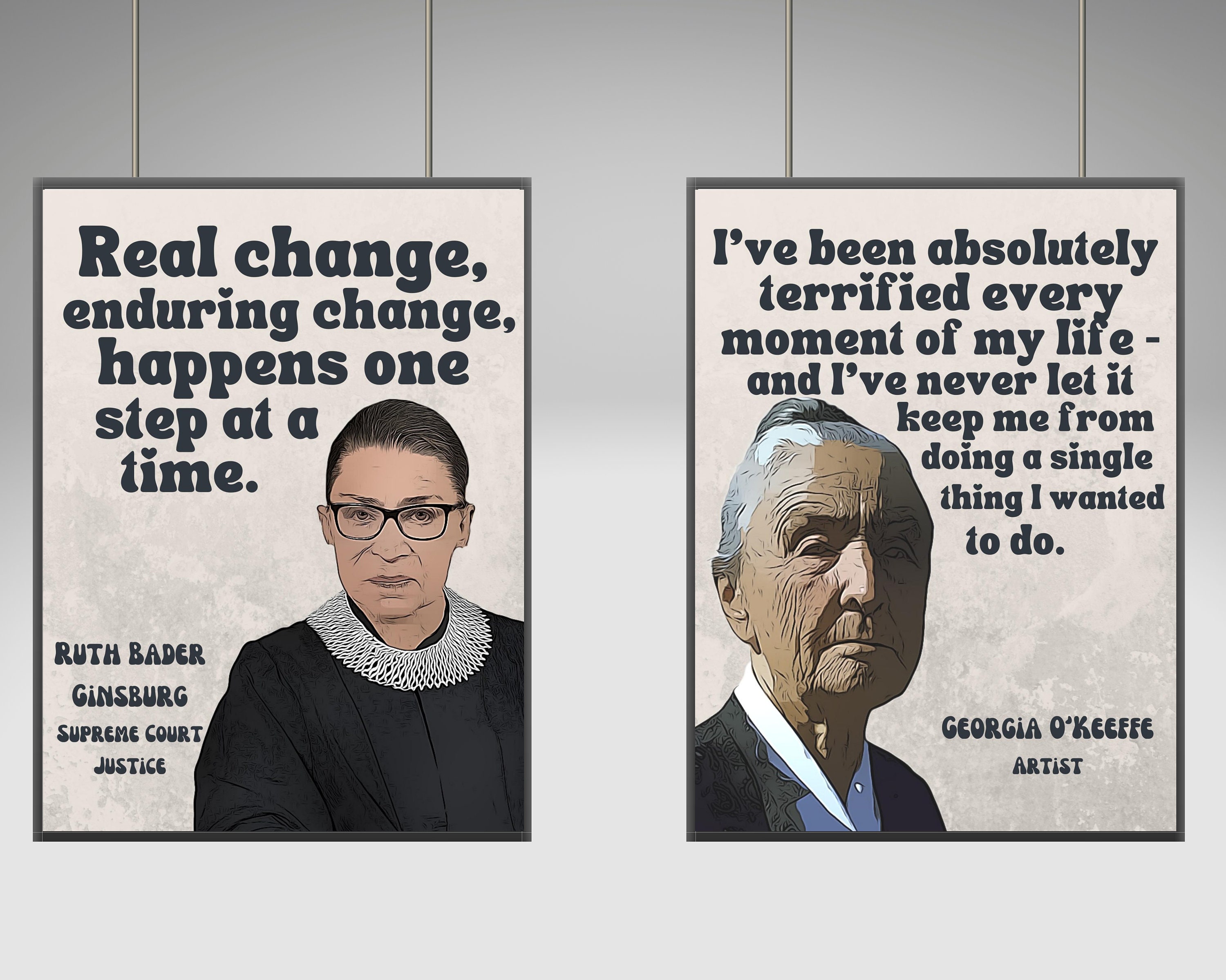 Retro Women in History (set of 8) Printable Posters, Motivational ...