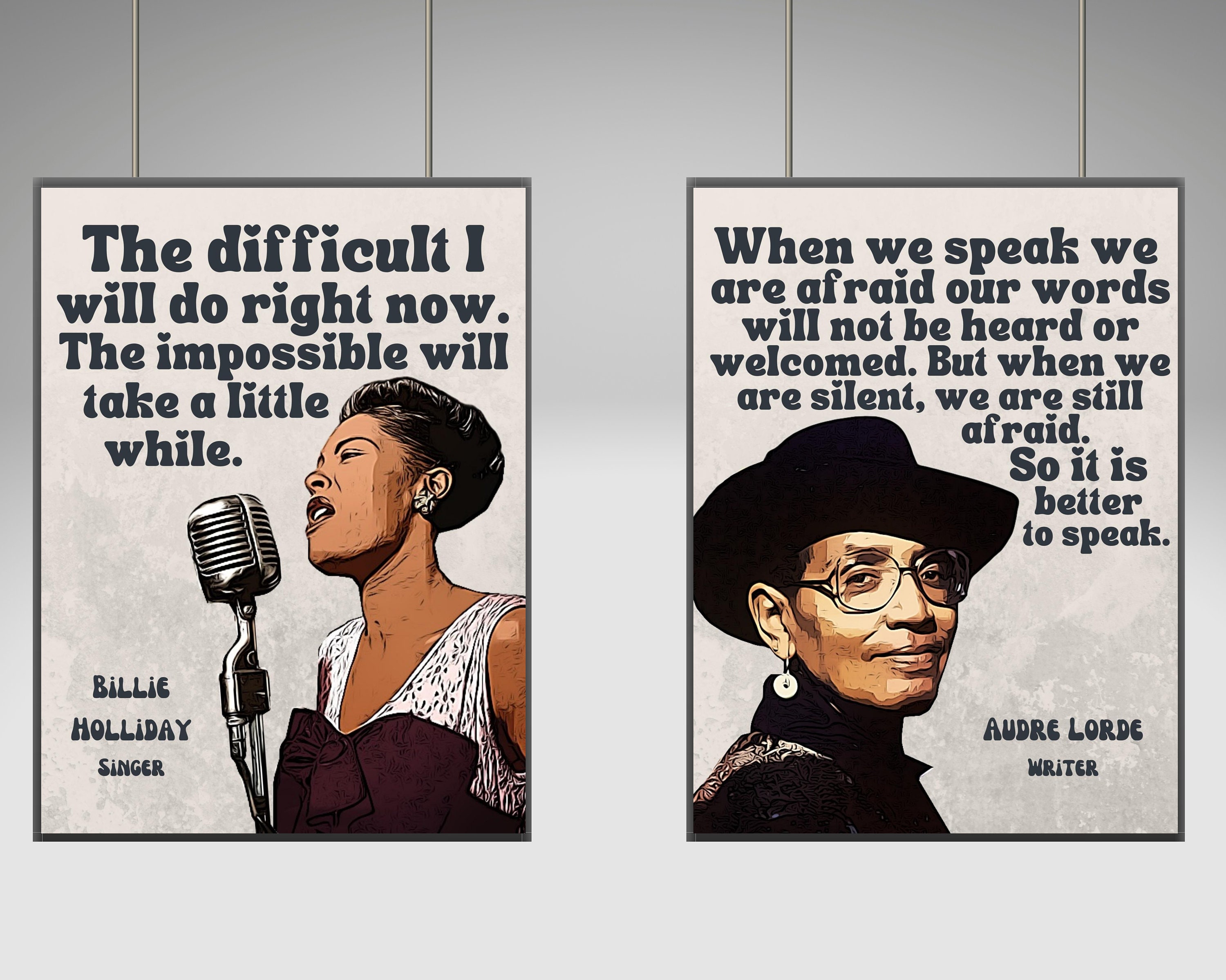Retro Iconic Black Women in History (set of 8) Printable Posters, Black ...