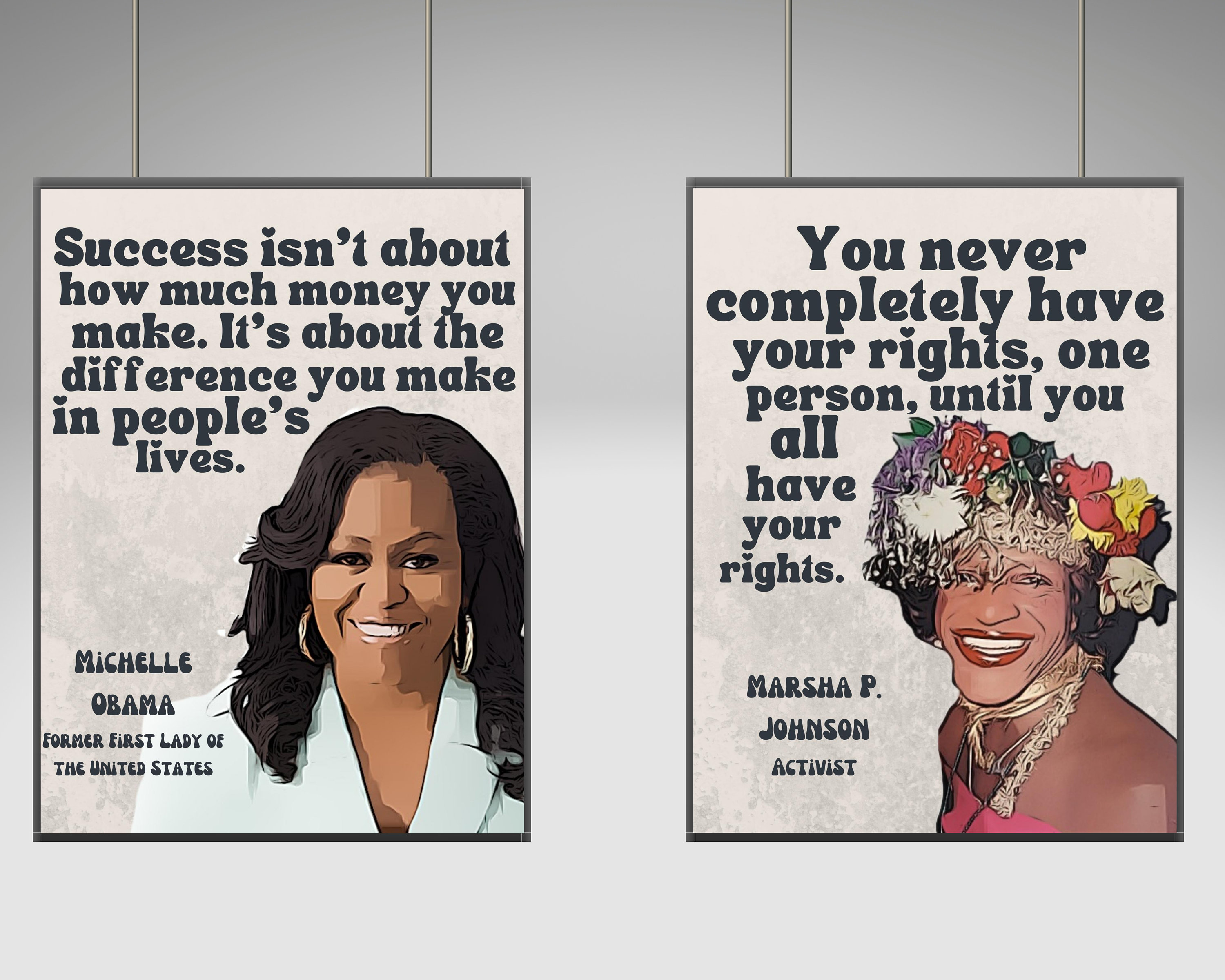 Retro Iconic Black Women in History (set of 8) Printable Posters, Black ...