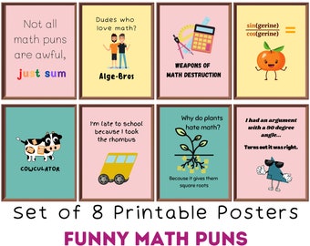Math Posters set of 8 Printables Math Jokes Mathematics - Etsy New Zealand Math Posters set of 8 Printables Math Jokes Mathematics - Etsy New Zealand