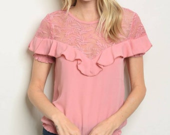 Pastel Pink Blouse | Etsy