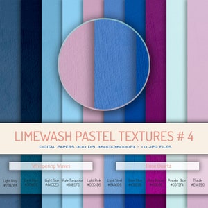Limewash Pastel Textures 4, Paquete de papel digital, Texturas de arte suave, Papel degradado, Papel Scrapbooking, Descarga digital, Diseño gráfico