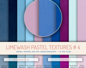 Limewash Pastel Textures Digital Paper Pack: Soft Art (Digital Download)
