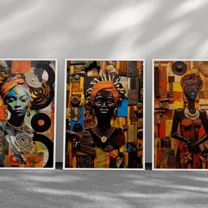 African Art Wall Decor Africa Posters Digital Posters African Wall Art Print African Safari Prints Abstract Ethno African Art Souvenir