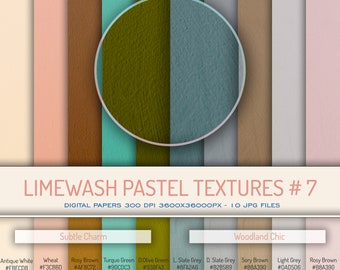 Limewash Pastel Textures: Soft Art Digital Paper Pack (Digital Download)