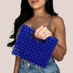 Bolso con cuentas The Cha en azul cobalto