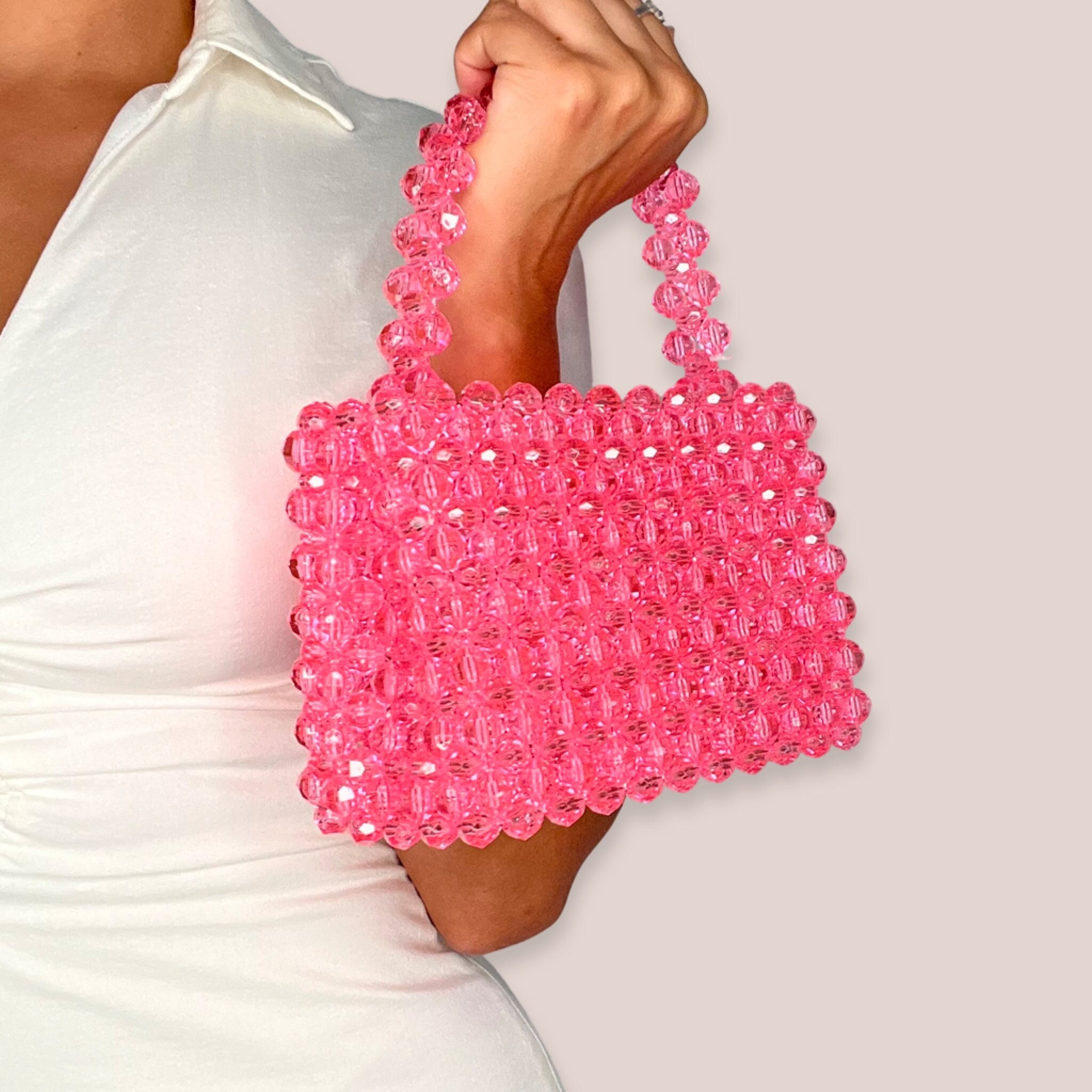 Pink hotsell beaded bag