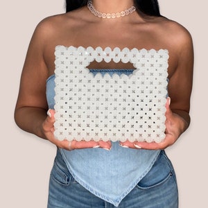 The Cha Beaded Bag in Glow in the Dark