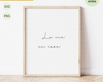 La Vie En Rose Quote Etsy