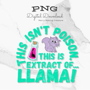 Dit is geen gif, paarse kat, lama png-clipartontwerp. Geweldig voor vakantieshirts, T-shirtontwerpen, geschenken maken, karaktersublimatieontwerp