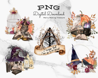 Fall Owl Pumpkin PNG Clipart: Halloween Designs (Digital Download)