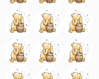 Classic Pooh with Hunny Edible Images
