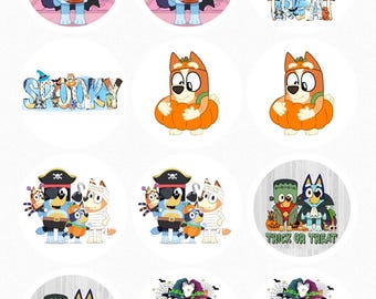 Halloween Blue Dog Edible Toppers