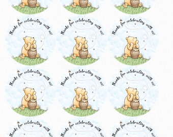Classic Pooh Thank You Edible Images