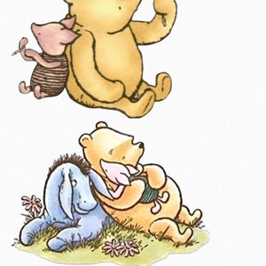 Classic Pooh and Piglet Edible Images, Pooh Cake Topper
