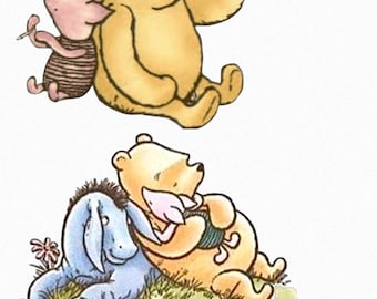 Classic Pooh and Piglet Edible Images, Pooh Cake Topper