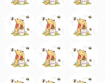 Winnie the Pooh Edible Cupcake Toppers, Set of 12
