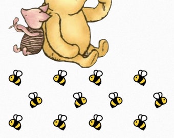 Classic Pooh and Piglet with Bees Edible Images - Etsy 日本