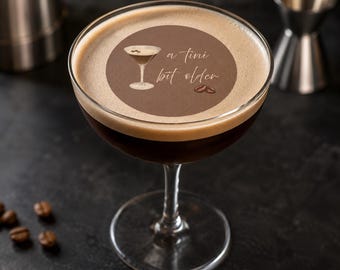 Edible Drink/Cocktail Toppers, Espresso Martini Toppers