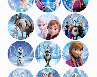 Frozen Edible Cake Toppers, Precut Images