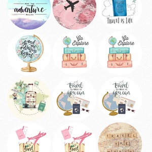 Travel Wanderlust Edible Images, Voyage Edible Toppers