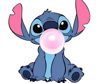 Stitch Bubble Gum Edible Cake Image