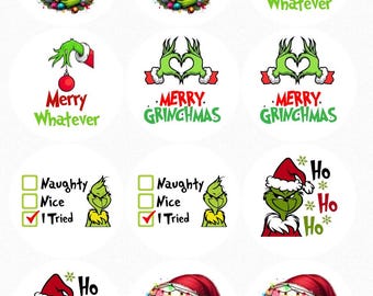 Grinch Christmas Edible Toppers