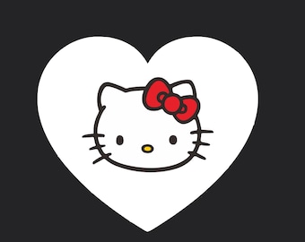 Heart Kitty Edible Image