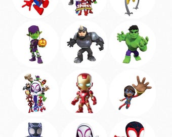 Spidey and Friends Edible Images, Spidey Toppers