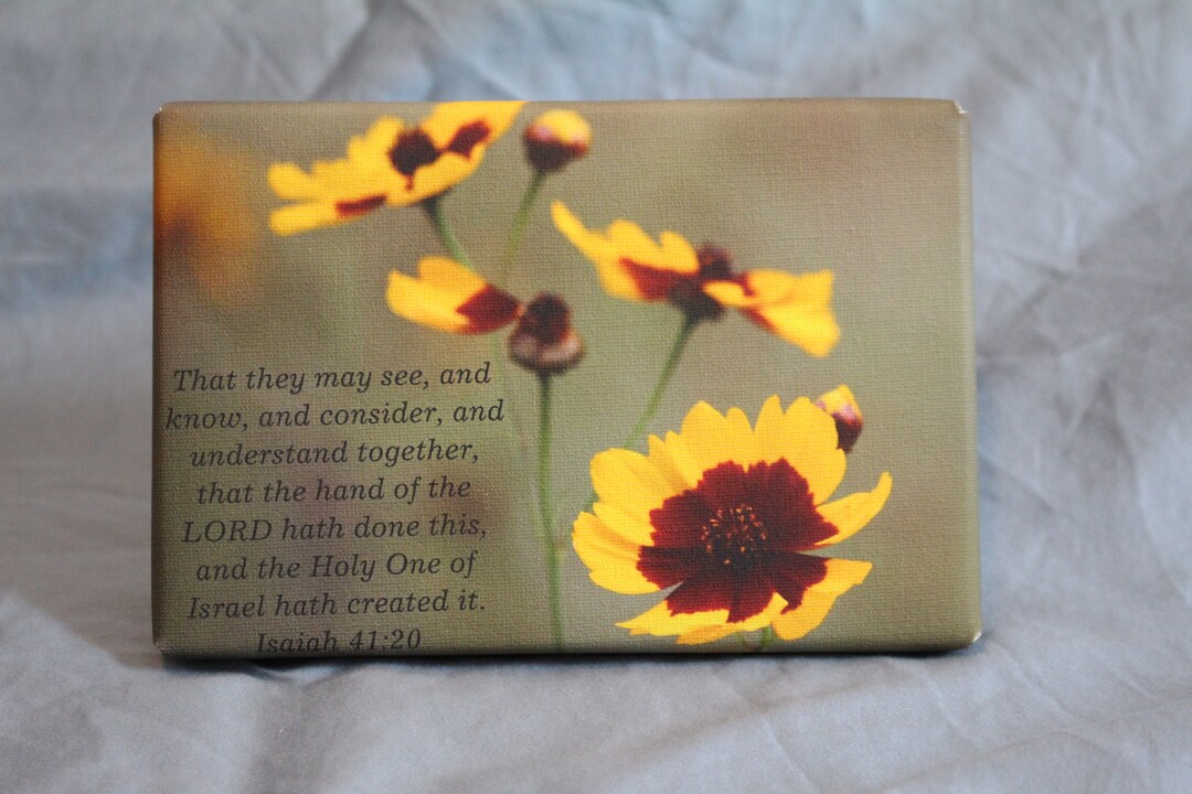 Shades of Sunset Mini Canvas With Scripture - Etsy