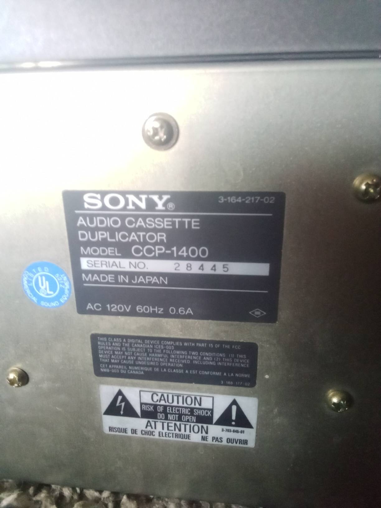 Sony CCP1300 & CCP1400 Analog 16x Cassette Tape Duplicator Etsy