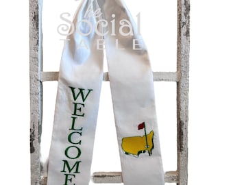 Golf Wreath Sash Door Decor – Embroidered Golf Home Decoration