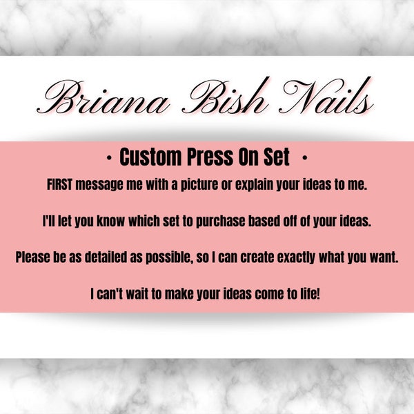 Custom Acrylic Press On Set by Briana Bish Nails