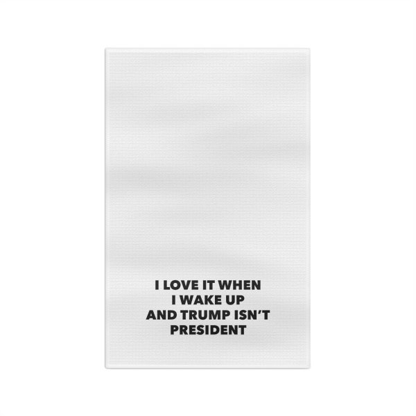 Anti Trump tea towel, Housewarming, kitchen or bath decor, gift for liberal or democrat Soft Tea Towel