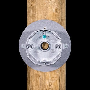Universal Round Pole Adapter for an electrical light box