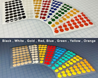 Reflective Dots | 1 inch | Engineer Grade Reflective Shapes | High-Visibility | Black, White, Gold, Red, Orange, Yellow, Green, Blue